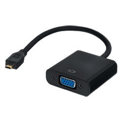 Cable Adaptador Micro HDMI / VGA / Audio - Negro