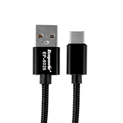 Cable Ecopower USB-C Macho a USB Macho EP-6028 1M - Negro