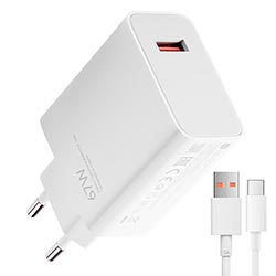 Anúncio: Carregador Tomada Xiaomi DY-12-EH USB / 67W - Branco + Cabo Type-C / USB