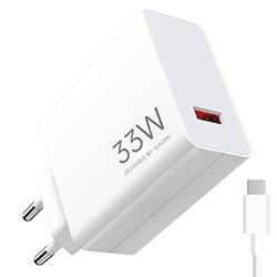 Anúncio: Carregador Tomada Xiaomi MDY-16-EF / 33W - Branco + Cabo USB / USB-C