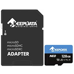 Anúncio: Cartão de Memória Micro SD Keepdata Neo C10 XC I U1 V10 A1 128GB - KDMSDC10U1V10A1/128G