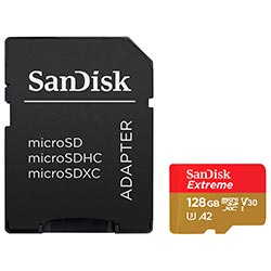 Anúncio: Cartão de Memória Micro SD SanDisk Extreme 128GB 4K - SDSQXA1-128G-GN6MA