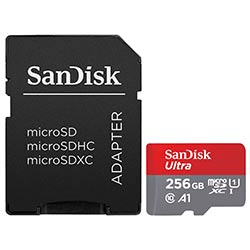 Anúncio: Cartão de Memória Micro SD SanDisk Ultra 256GB Classe 10 A1 U1 - SDSQUAC-256G-GN6MA