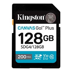 Anúncio: Cartão de Memória SD Kingston Canvas Go Plus C10 U3 V30 A2 128GB - SDG4/128GB
