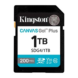 Anúncio: Cartão de Memória SD Kingston Canvas Go Plus C10 U3 V30 A2 1TB - SDG4/1TB