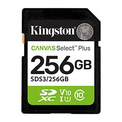 Anúncio: Cartão de Memória SD Kingston Canvas Select Plus C10 256GB - SDS3/256GB