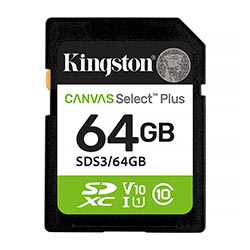 Anúncio: Cartão de Memória SD Kingston Canvas Select Plus C10 64GB - SDS3/64GB