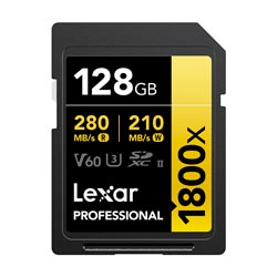 Anúncio: Cartão de Memória SD Lexar Professional Gold Series 1800X C10 U3 V60 4K FHD 128GB - LSD1800128G-BNNNG