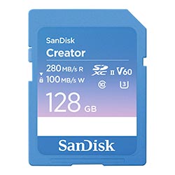 Anúncio: Cartão de Memória SD SanDisk Creator V60 U3 6K UHD 128GB - SDSDXEP-128G-GNCIS