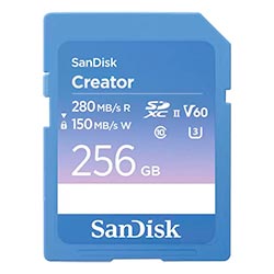 Anúncio: Cartão de Memória SD SanDisk Creator V60 U3 6K UHD 256GB - SDSDXEP-256G-GNCIS