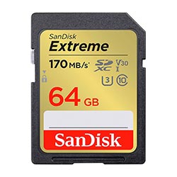 Carton de Memoria SD SanDisk Extreme U3 V30 64GB