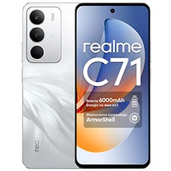 Celular Realme C71 RMX5303 8GB de RAM / 256GB / Pantalla 6.67" / Dual Sim LTE - Blanco Swan (Anatel)