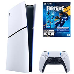 Consola Sony PlayStation 5 Slim CFI-2115 B01X 825GB / Digital Edition / Bivolt - Blanco + Juego Fortnite Flowering Chaos Bundle · PANTALLA