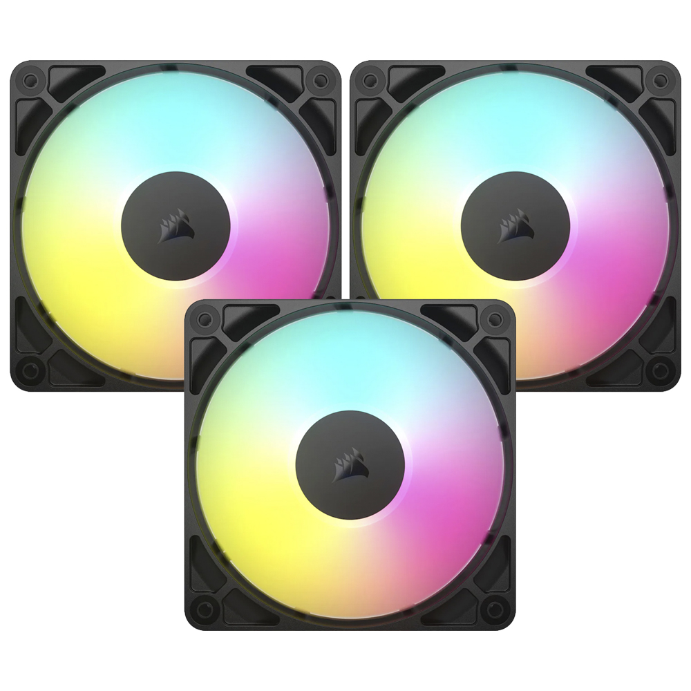 Cooler para Gabinete Corsair RS120 120MM ARGB CO-9050181-WW - Kit com 3