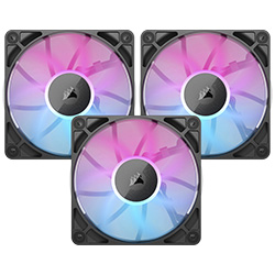 Cooler para Gabinete Corsair RX120 ICUE Link Starter Kit 120MM RGB