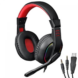 Anúncio: Headset Gamer Redragon H120-RGB Ares / Com Fio / RGB - Preto / Vermelho