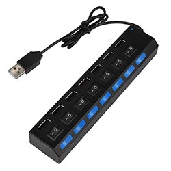 Anúncio: Hub USB 2.0 Satellite A-HUB16 7 Portas / 480Mbps - Preto