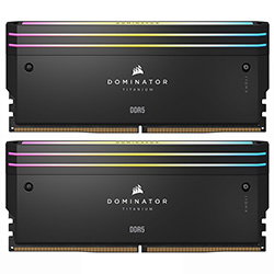 Memoria RAM Corsair Dominator Titanium DDR5 96GB (2x48GB) 6800MHz RGB - Negro (CMP96GX5M2B6800C40)