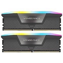 Memoria RAM Corsair Vengeance RGB DDR5 64GB (2x32GB) 5200MHz - Negro (CMH64GX5M2B5200Z40K)