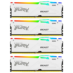 Anúncio: Memória RAM Kingston Fury Beast DDR5 64GB (4x16GB) 6000MHz RGB - Branco (KF560C40BWAK4-64)