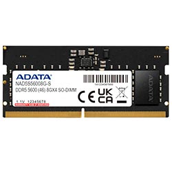 Memoria RAM para Notebook ADATA DDR5 8GB 5600MHz - AD5S56008G-S