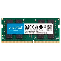 Memoria RAM para Notebook Crucial DDR4 32GB 3200MHz - CT32G4SFD832A