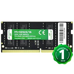 Memória RAM para Notebook Macrovip DDR4 16GB 3200MHz - MV32S22/16