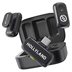 Micrófono Hollyland Lark A1 Duo Lavalier Wireless / USB-C - Space Gris