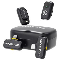 Micrófono Hollyland Lark A1 Lavalier Combo Wireless / Lightning / USB-C - Charcoal