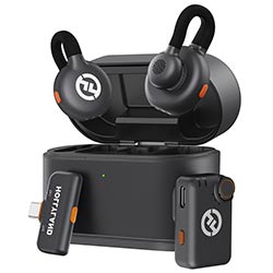 Micrófono Hollyland Lark M2S Lavalier Mini Combo Wireless / USB-C - Space Gris