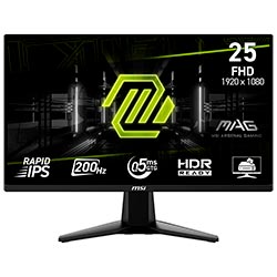 Monitor Gamer MSI Mag 255F E20 25" FHD 200Hz / 0.5Ms - Negro