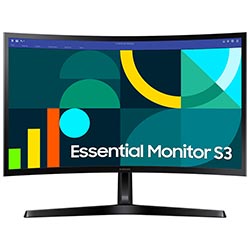 Monitor Gamer Samsung Essential S3 LS24D366GA 23.5" Full HD Curvo IPS 100Hz / 4Ms - Negro