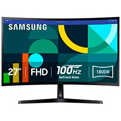 Monitor Gamer Samsung Essential S3 LS27D366GANXZA 27" Full HD Curvo 100Hz / 4Ms - Negro