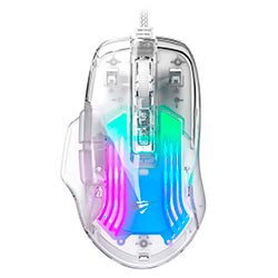 Mouse Gamer Havit MS1011SE GameNote USB / RGB - Blanco / Transparente