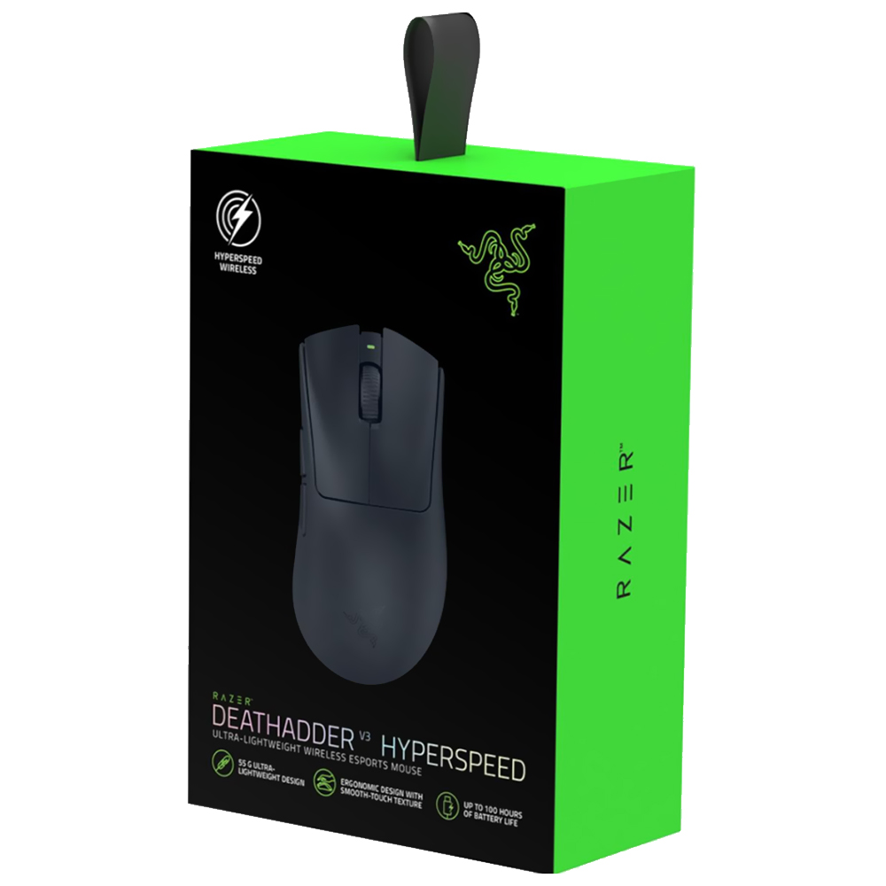 Mouse Gamer Razer Deathadder V3 HyperSpeed Wireless - Negro (RZ01-05140100-R3U1) - vista 2