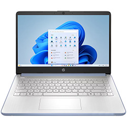 Notebook HP 14-DQ6102DX Intel Celeron N150 / Pantalla HD 14.0" / 4GB de RAM / 128GB UFS / W11 - Azul (Inglés)