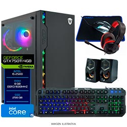 PC Montado Gamer Intel Core i5 3470 de 3.3GHz 16GB de RAM / 256GB SSD / GeForce GTX750TI 4GB + Kit Gamer - Negro