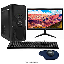 PC Montado Intel Core i5 2400 de 3.3GHz 8GB de RAM / 120GB SSD + Monitor / Mouse / Mousepad / Teclado - Negro