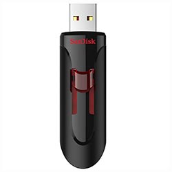 Pendrive SanDisk Z600 Cruzer Glide 64GB USB 3.0 - Negro