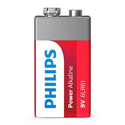 Anúncio: Pilha Philips Alkaline Power 9V - 6LR61P1B/97