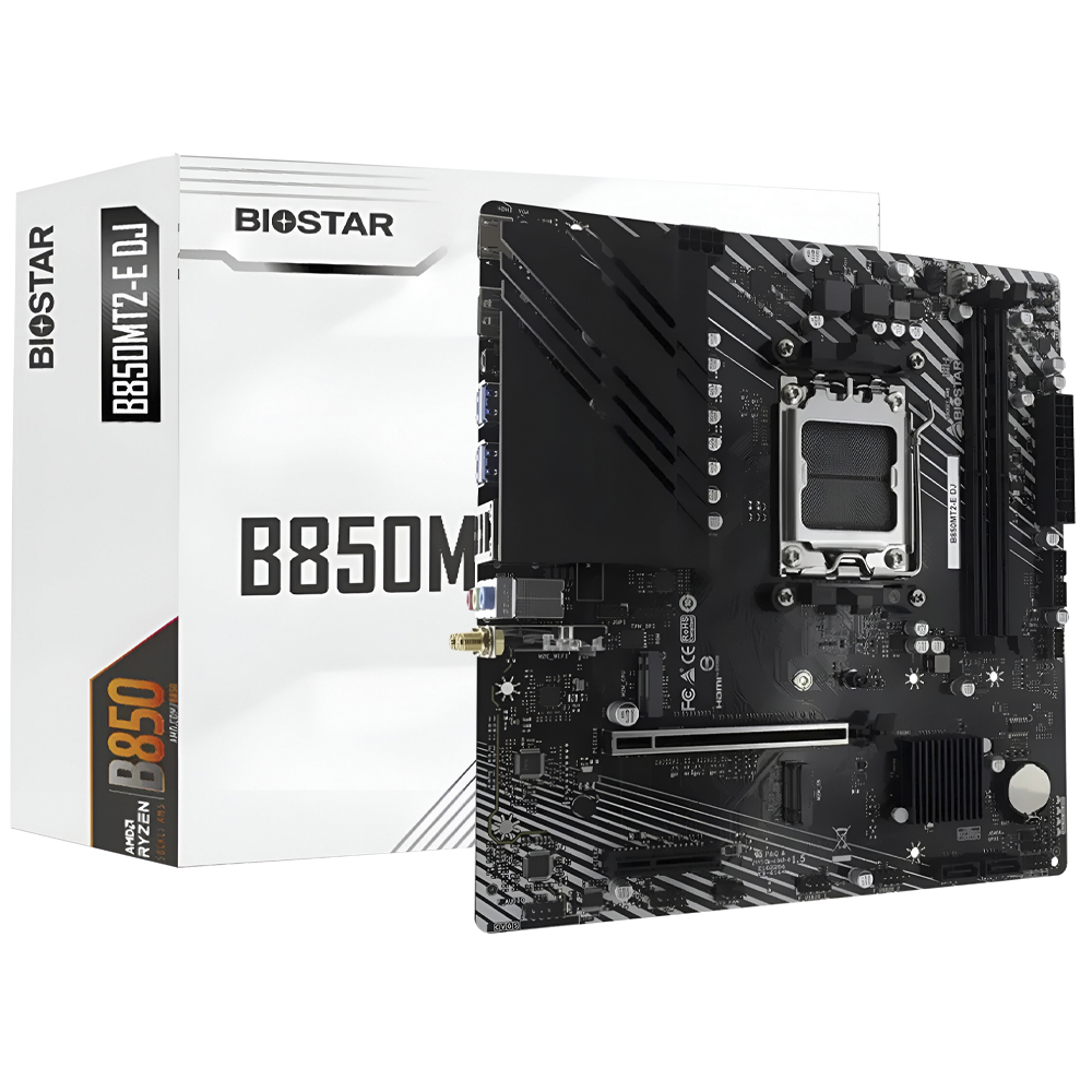 Placa Madre Biostar B850MT2-E DJ Socket AM5 / DDR5 - imagen 1