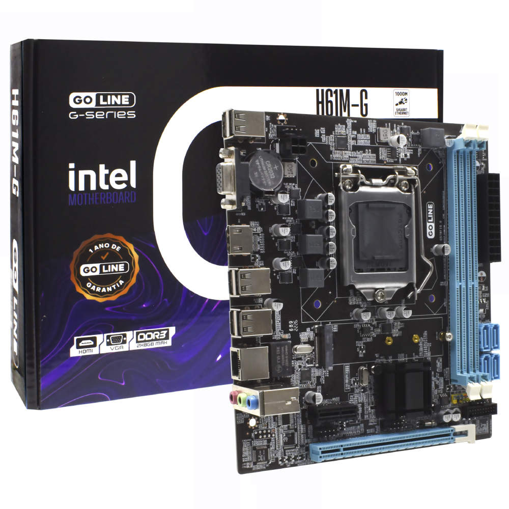 Placa Madre GoLine GL-H61M-G Socket LGA 1155 / VGA / DDR3