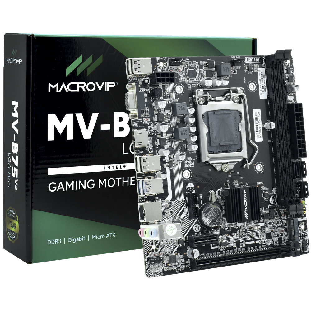 Placa Madre Macrovip MV-B75V2 Socket LGA 1155 / VGA / DDR3