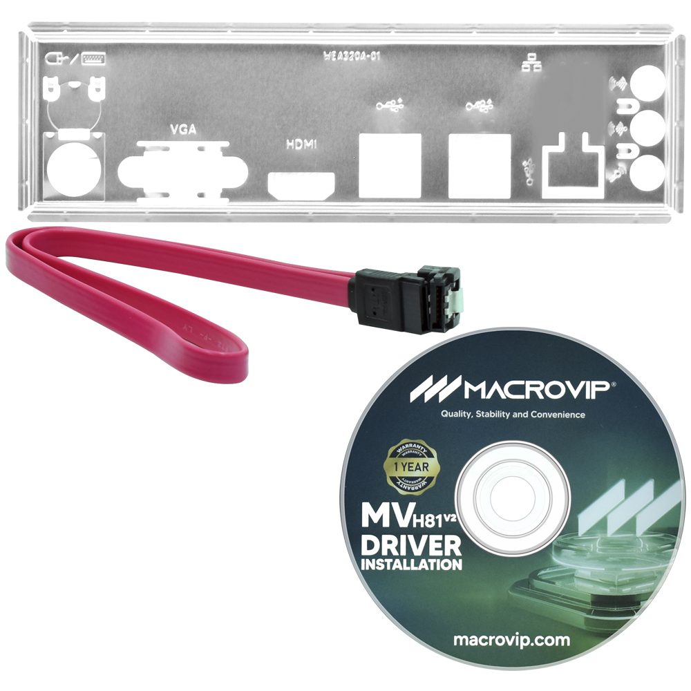 Placa Madre Macrovip MV-H81V2 Socket LGA 1150 / VGA / DDR3 - vista 2