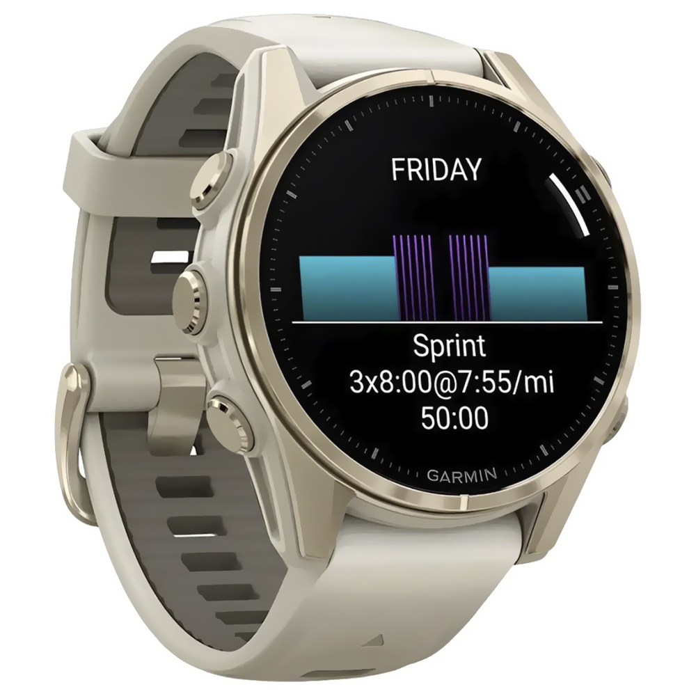 Reloj Inteligente Garmin Fenix 8 Sapphire Soft - Dorado / Beige (010-02903-10) - vista 1
