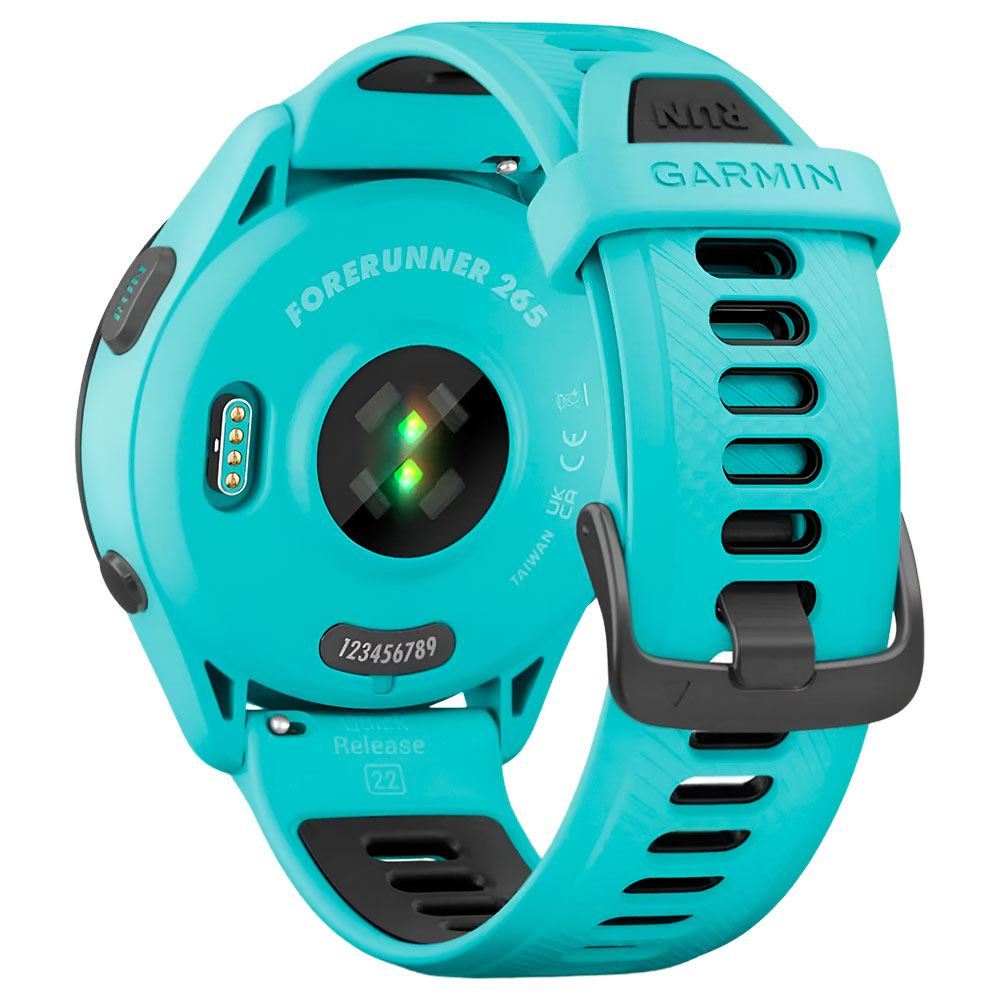 Reloj Inteligente Garmin Forerunner 265 AMOLED / 46mm - Turquesa (010-02810-02) · BATERÍA