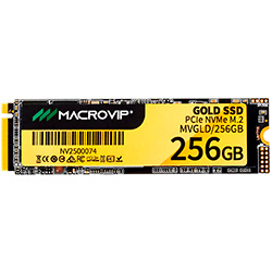 SSD Macrovip M.2 256GB Gold NVMe - MVGLD/256GB