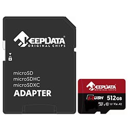 Tarjeta de Memoria Micro SD Keepdata Rush C10 U3 V30 A2 256GB - KDMSDC10U3V30A2/256G