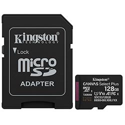 Tarjeta de Memoria Micro SD Kingston Canvas Select Plus C10 U1 V10 A1 128GB - SDCS3/128GB