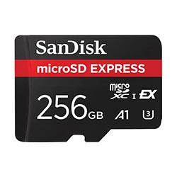 Tarjeta de Memoria Micro SD SanDisk Express A1 U3 5.3K UHD 256GB - SDSQXFN-256G-GN4NN